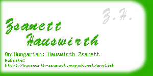 zsanett hauswirth business card
